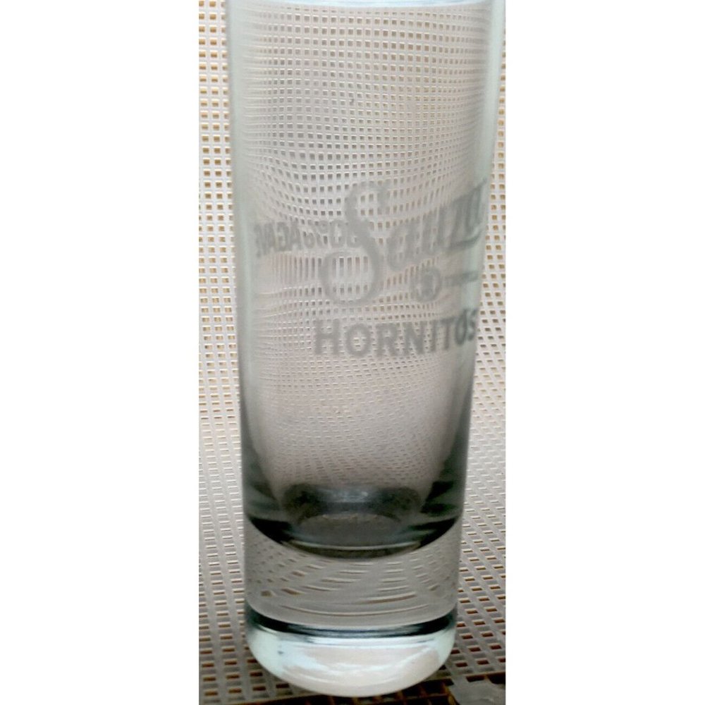 Sauza Tequila advertising 4"  tall etched shot glass